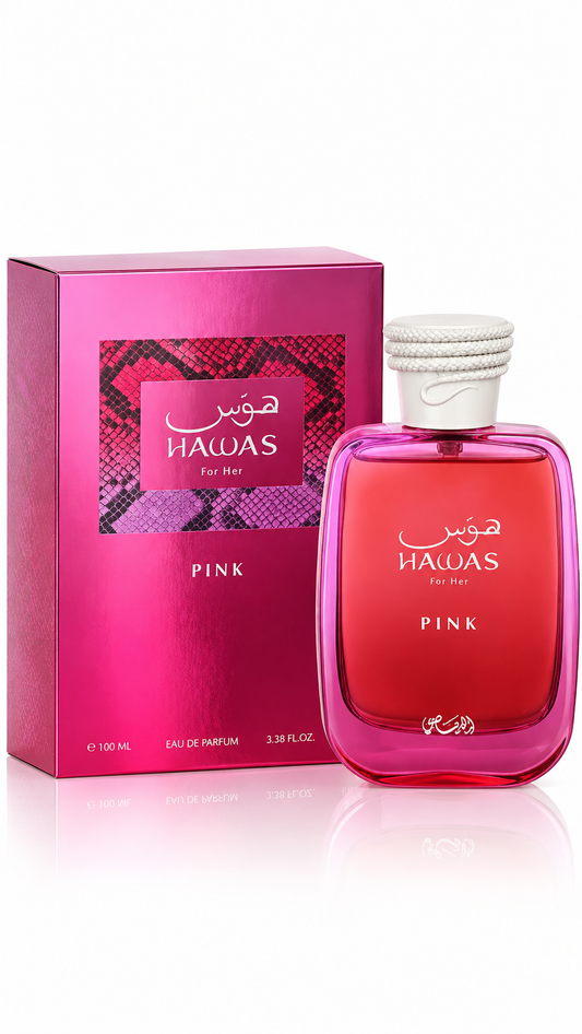 Rasasi Hawas Pink Eau de Parfum for Women 3.4 oz / 100 mL